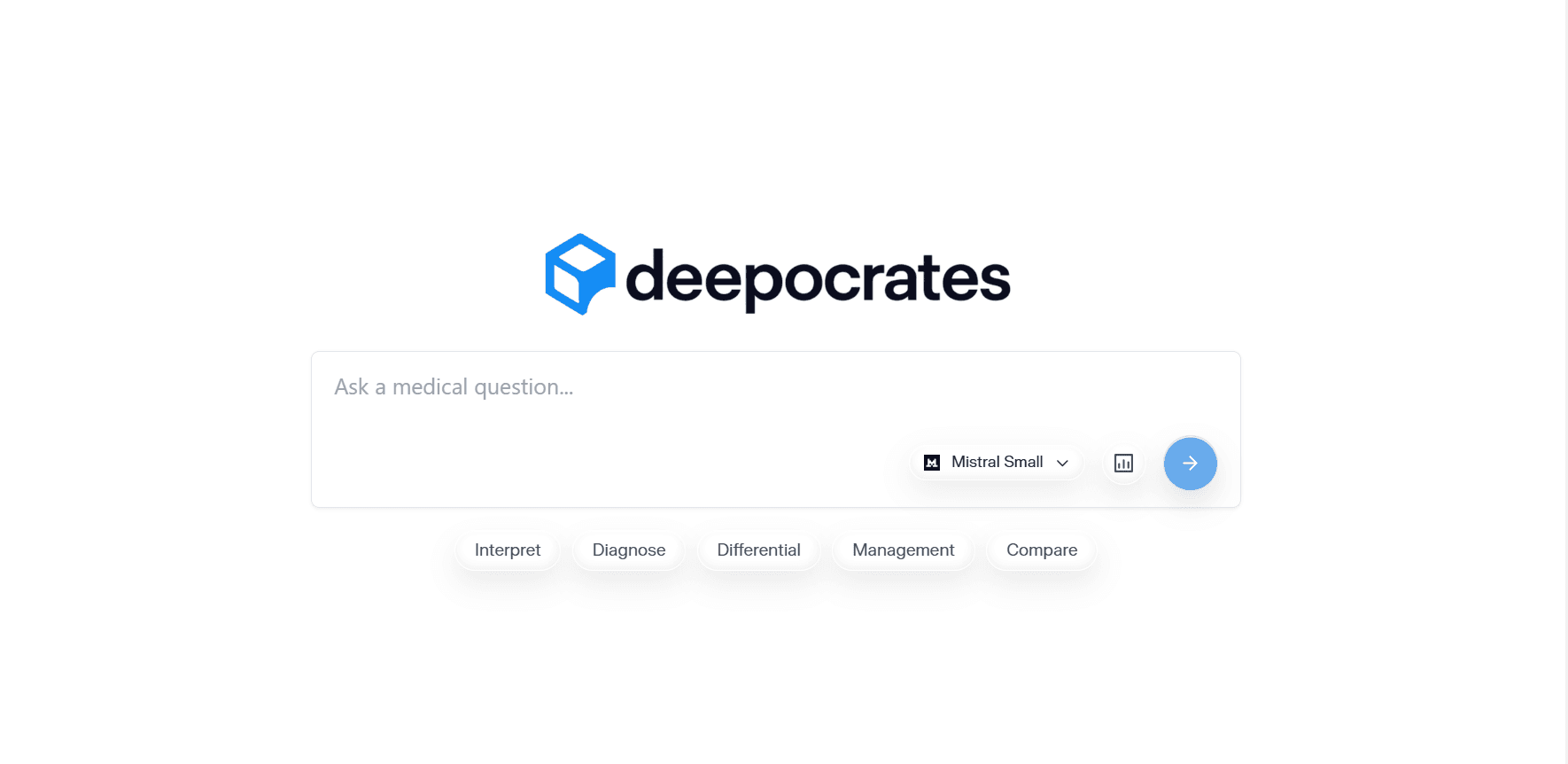 Deepocrates reasoning workspace screenshot